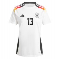 Camisa de time de futebol Alemanha Thomas Muller #13 Replicas 1º Equipamento Feminina Europeu 2024 Manga Curta